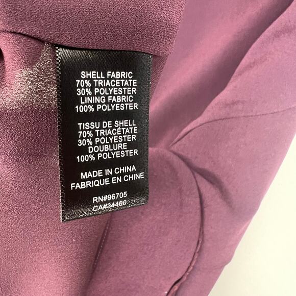 Rebecca Taylor Bordeaux Wine Ruffle Dress Size 8 - Picture 5 of 7